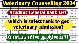 TANUVAS 2024Veterinary CounsellingGeneral Rank listமிக மிக போட்டி அதிகம்Vjalerts [upl. by Malvie]