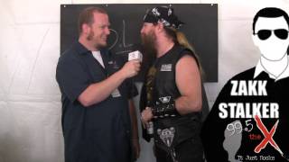 Zakk Wylde interview ft quotThe Zakk Stalkerquot  Carolina Rebellion 2014  995 The X [upl. by Allissa]