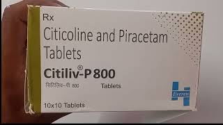 CitilivP 800 Tablet  Citicoline and Piracetam Tablets  Citiliv P 800 Tablet Uses Side effects [upl. by Lacym]