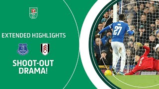 SHOOTOUT DRAMA  Everton v Fulham Carabao Cup Quarter Final extended highlights [upl. by Ettesus313]