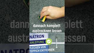 Flecken vom Teppich entfernen  Natron Tipps Shorts [upl. by Eelrehpotsirhc883]