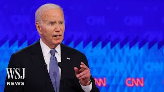 Watch Biden Stumbles Over His Words During Debate Against Trump  WSJ News [upl. by Durward]