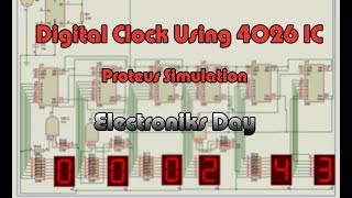 Digital Clock Using 4026 IC  Electroniks Day [upl. by Tabatha]