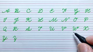 Cursive writing A to Z  English capital letters ABCD  Cursive handwriting practice  Alphabets [upl. by Kamerman]