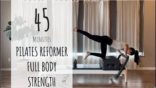 Pilates Reformer  Intermediate  Full Body Strength [upl. by Cayla]