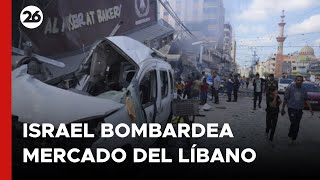 MEDIO ORIENTE  Israel bombardeó mercado en el sur del Líbano [upl. by Kirsti]