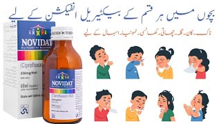 Novidat Syrup  Ciprofloxacin Uses Side Effects  in Urdu [upl. by Gunner]