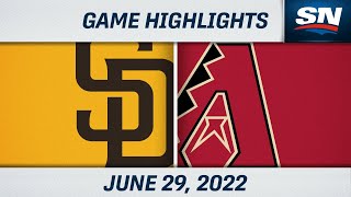 MLB Highlights  Padres vs Diamondbacks  June 29 2022 [upl. by Elletnahs]