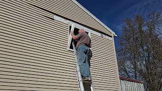 Kitchen Window size modification  Part 2  Removing siding amp reframing opening [upl. by Enerod]