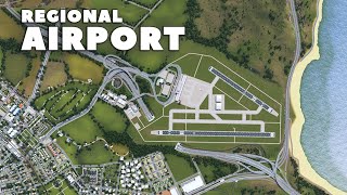 Building a Regional Airport  Cities Skylines Mile Bay 19 [upl. by Aisanahta]