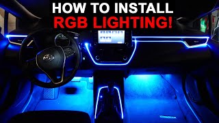 CAR RGB LED LIGHTING INSTALL TIPS and TRICKS for Easy Installation [upl. by Abdella]