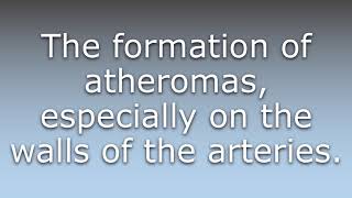 What does Atherogenesis mean [upl. by Lisan]