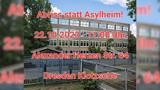 🔴 Live  Dresden  Abriss statt Asylheim  Nein zum Heim  JA zur Heimat 22102023 [upl. by Aggappera]