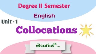 Collocations in Telugu [upl. by Lajes]