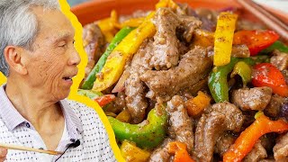 🤤 Dads MOUTHWATERING Black Pepper Beef Stir Fry 黑椒牛柳 [upl. by Lokim969]