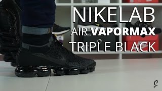 Triple Black NikeLab Air VaporMax Review  Unboxing [upl. by Pappas]