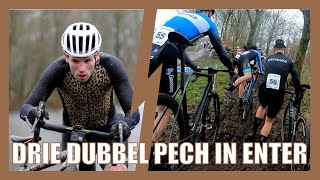 DRIE DUBBEL PECH en STERKE BENEN in Enter  Nat veldrit nr 9 cyclocross [upl. by Meyers]