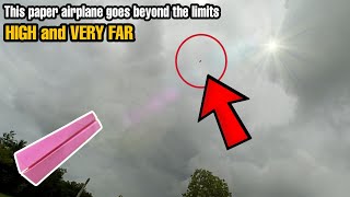 paper plane beyond limits fly 50 meters  how to make an origami paper airplane fly very far [upl. by Hniv]