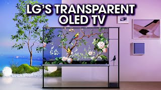 LG Unveils Transparent OLED TV at CES 2024 [upl. by Yreffej]