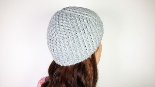 How to Loom Knit a Basic Cloche Hat DIY Tutorial [upl. by Yntruoc]