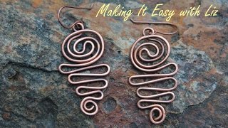 Atlantic Waves Earrings  Easy Wire Work [upl. by Kimberlee79]