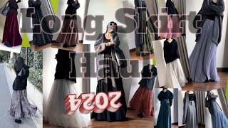 Long Skirt Haul 2024  Outfit of the day style trend fashion 2024 skirt [upl. by Berns]