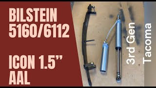 Bilstein 5160 amp 6112  Icon Add a Leaf Install 4K  3rd Gen Tacoma Build Part 1 [upl. by Ofella836]