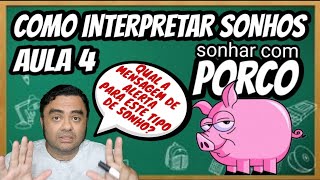 COMO INTERPRETAR SONHOS  AULA 4  sonhar com porco [upl. by Ivie454]