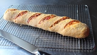 Salami Bread  How to Make a Stuffed Bread Recipe [upl. by Gerty]