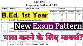 Rajasthan BED Exams BEd 1st year syllabus  BED syllabus 2024  BED exam pattern 2024 Passing Marks [upl. by Anib]