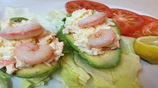 PALTA  AGUACATE RELLENO DE MARISCO  PALTA REINA  PRAWNS ADVOCAT  COCINA CHILENA 31 [upl. by Treboh]