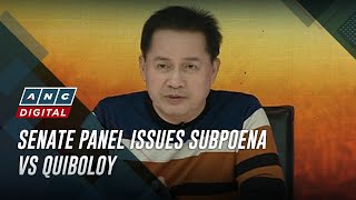 Senate panel issues subpoena vs Quiboloy  ANC [upl. by Anived]