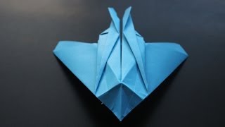 How to make a F117 Night Hawk Origami Paper Plane tutorial [upl. by Yolane]