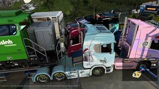 Peak traffic at Kirkenes quarry RIP FPS TruckersMP Promods Euro Truck Simulator 2 [upl. by Ahsuatan]