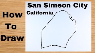 Drawing San Simeon City Map  United States [upl. by Loux252]