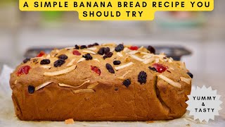 A Simple Banana Bread Recipe You Should Try  Zeelicious Foods [upl. by Caro695]