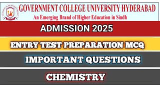 GC University Hyderabad Entry test preparation important McQs [upl. by Aicinod]