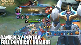 GAMEPLAY NEW HERO PHYLAX JADI HYPER  DAMAGE TANK MM INI JADI MAKIN NGERI COI MOBILE LEGENDS [upl. by Millian445]