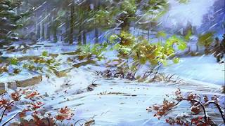 2017 First Snow  Digital Plein Air [upl. by Hgielac961]