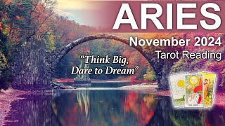 ARIES TAROT READING quotA BIG CHANGE FOR THE BETTERquot Aries November 2024 ariestarotreading [upl. by Ahseetal]