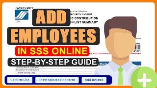 HOW TO ADD EMPLOYEES IN SSS ONLINE 2024 [upl. by Felicity]