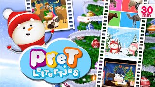 Kerst met Pretlettertjes  Kerstboom versieren kerststal dierengeluiden en meerkerstfilmpjes [upl. by Irrabaj]