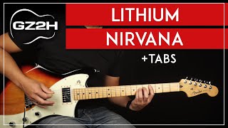 Lithium Guitar Tutorial Nirvana Guitar Lesson Riff  Chords  TAB [upl. by Palla]