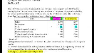 MBAPreliminary Accounting amp management ।। Management Accounting Direct amp absorption costing two [upl. by Emery]