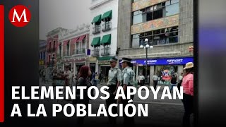 Guardia Nacional en Puebla realiza acciones de proximidad apoyando a la población [upl. by Barth]