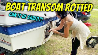 DIY Fixing Boat Transom  Boat Restoration Part 11 [upl. by Theadora]