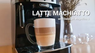 Make perfect LATTE MACHIATTO with coffee machine DeLonghi Magnifica S [upl. by Barbe]