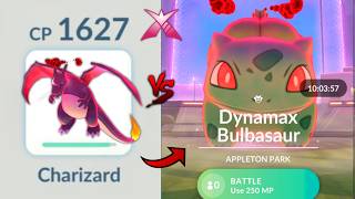 Solo Dynamax BULBASAUR Max Battle With DYNAMAX CHARIZARD in Pokemon GO [upl. by Suivatra]