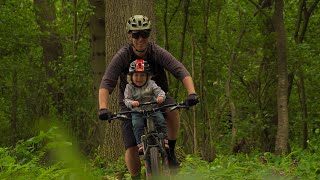 lifeCYCLE Magazine  Shotgun MTB Kindersitz  kidsrideshotgun  Mountainbike fahren mit Kids [upl. by Yrral708]