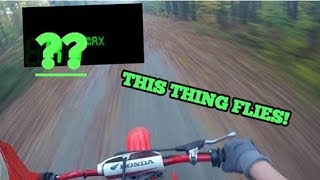 MODDED CRF70 TOP SPEED RUN NEW PITBIKE TRACK [upl. by Crissy]